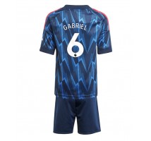 Arsenal Gabriel Magalhaes #6 Koszulka Wyjazdowa dzieci 2025-26 Krótki Rękaw (+ krótkie spodenki)